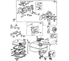 Briggs & Stratton 130212-3112-01 air cleaner, carburetor, and fuel tank assembly diagram