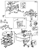 Air cleaner, carburetor, and fuel tank assembly