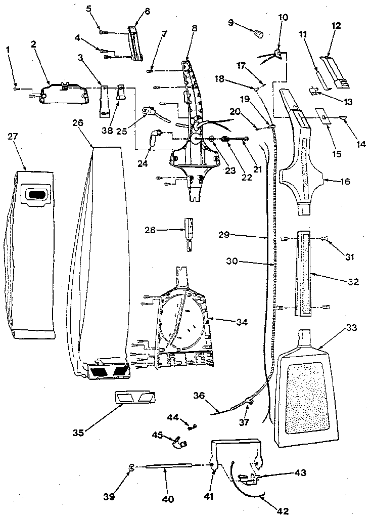 HANDLE AND BAG HOUSING