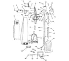Kenmore 1753780180 handle and bag housing diagram