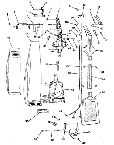 Handle and bag housing