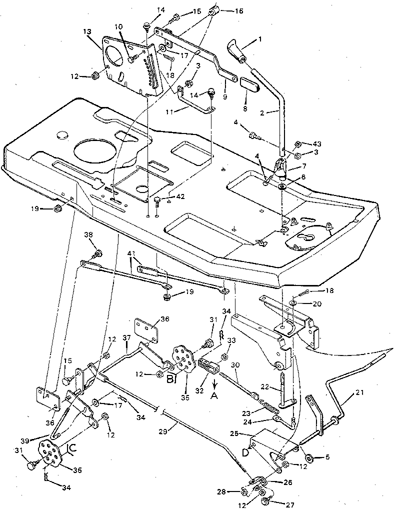 Mower housing suspension