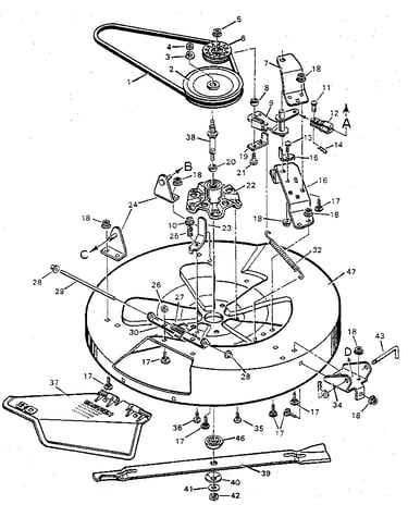 Mower housing bottom half