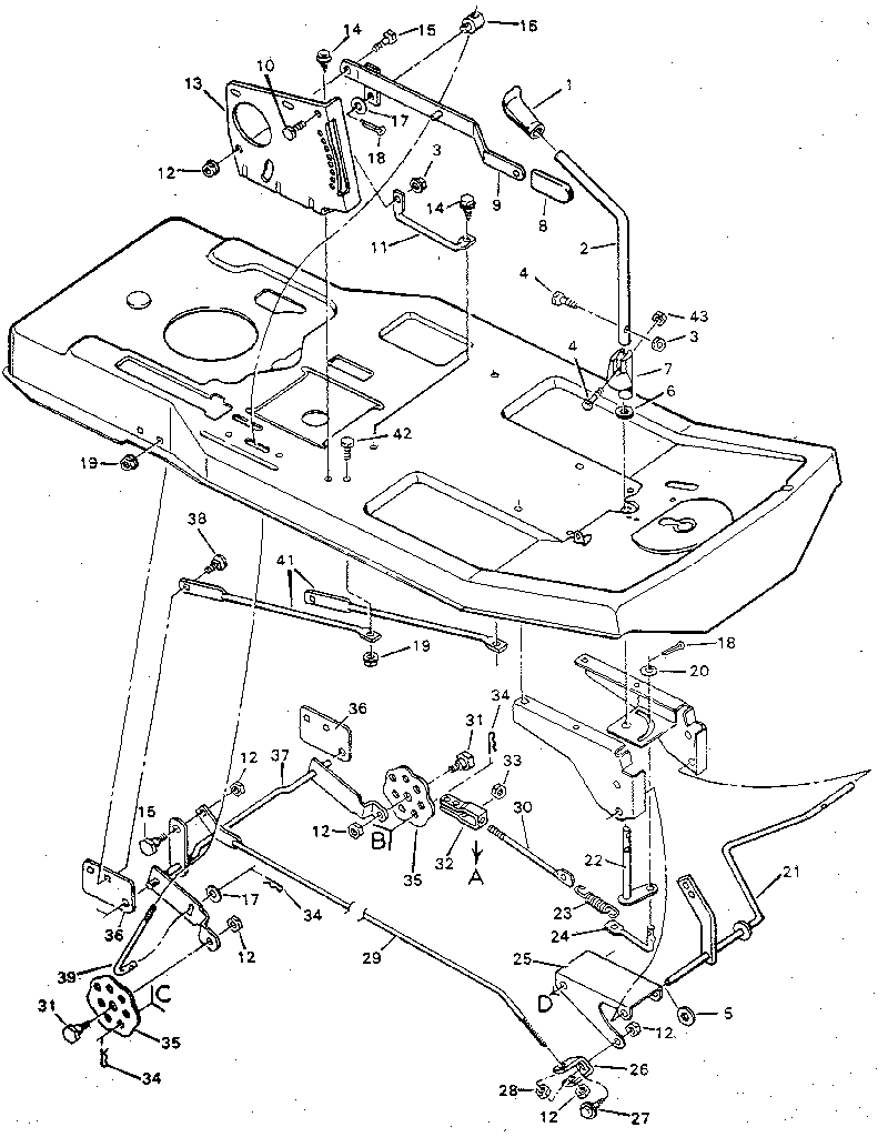 MOWER HOUSING SUSPENSION