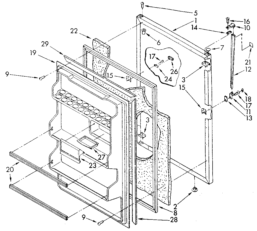 Refrigerator door