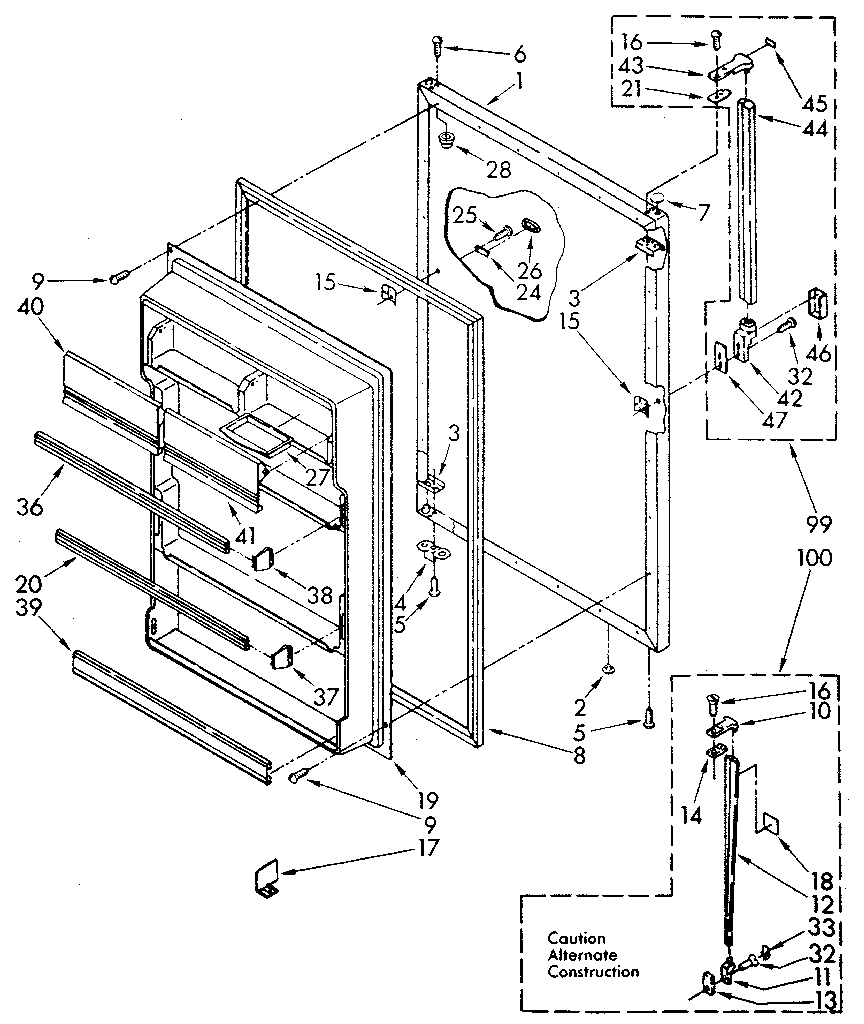 Refrigerator door