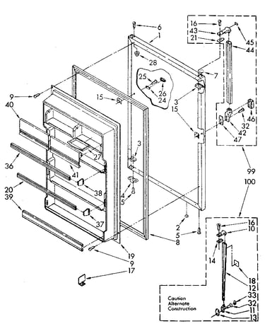 Refrigerator door
