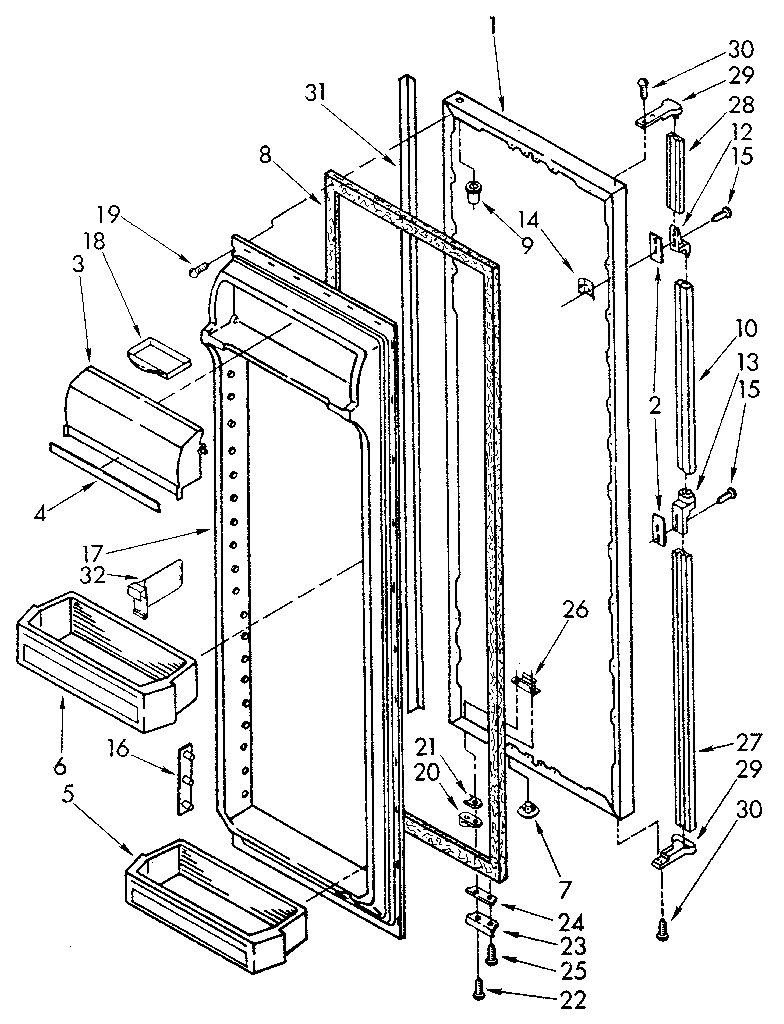 Refrigerator door
