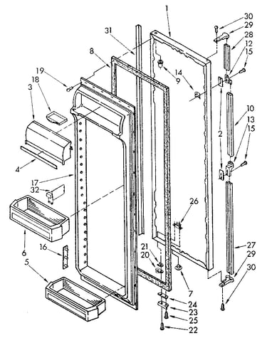 Refrigerator door