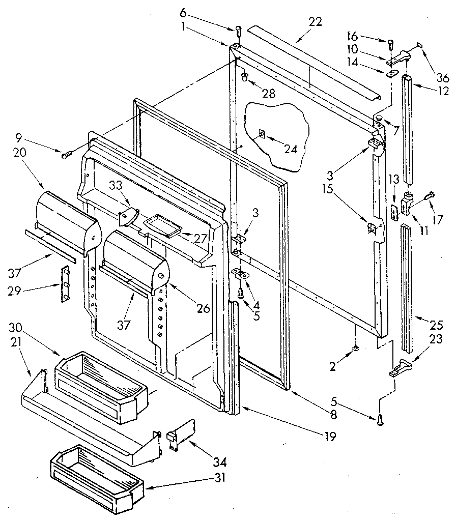 Refrigerator door