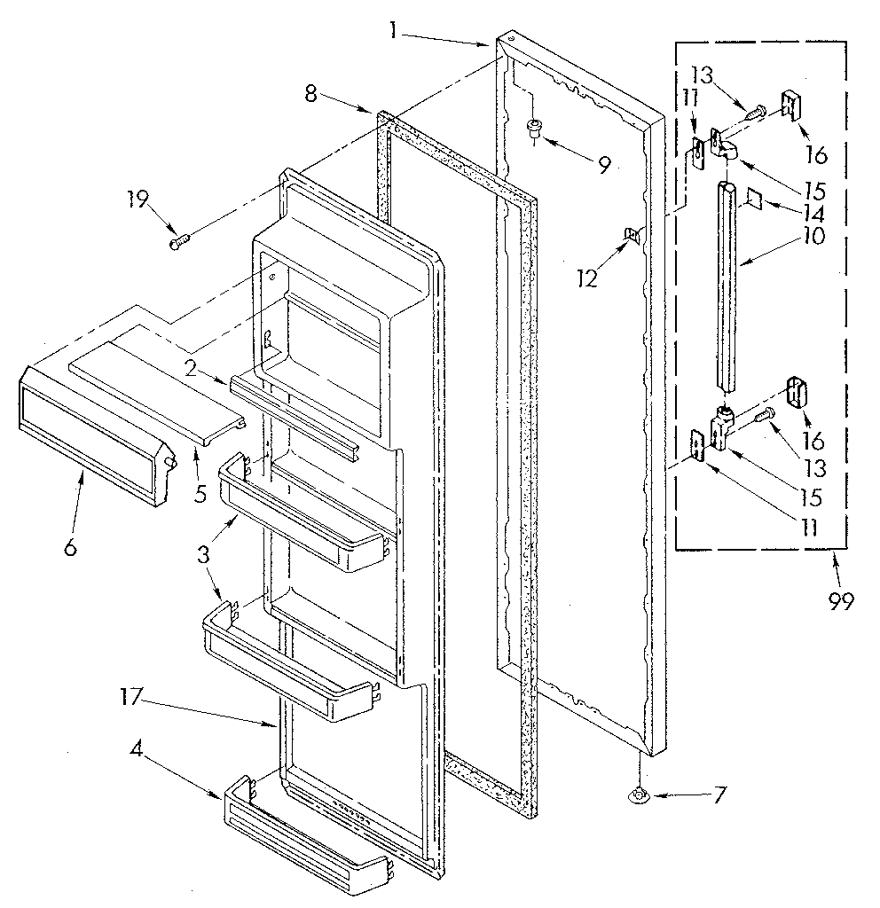 Refrigerator door