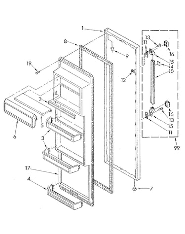 Refrigerator door