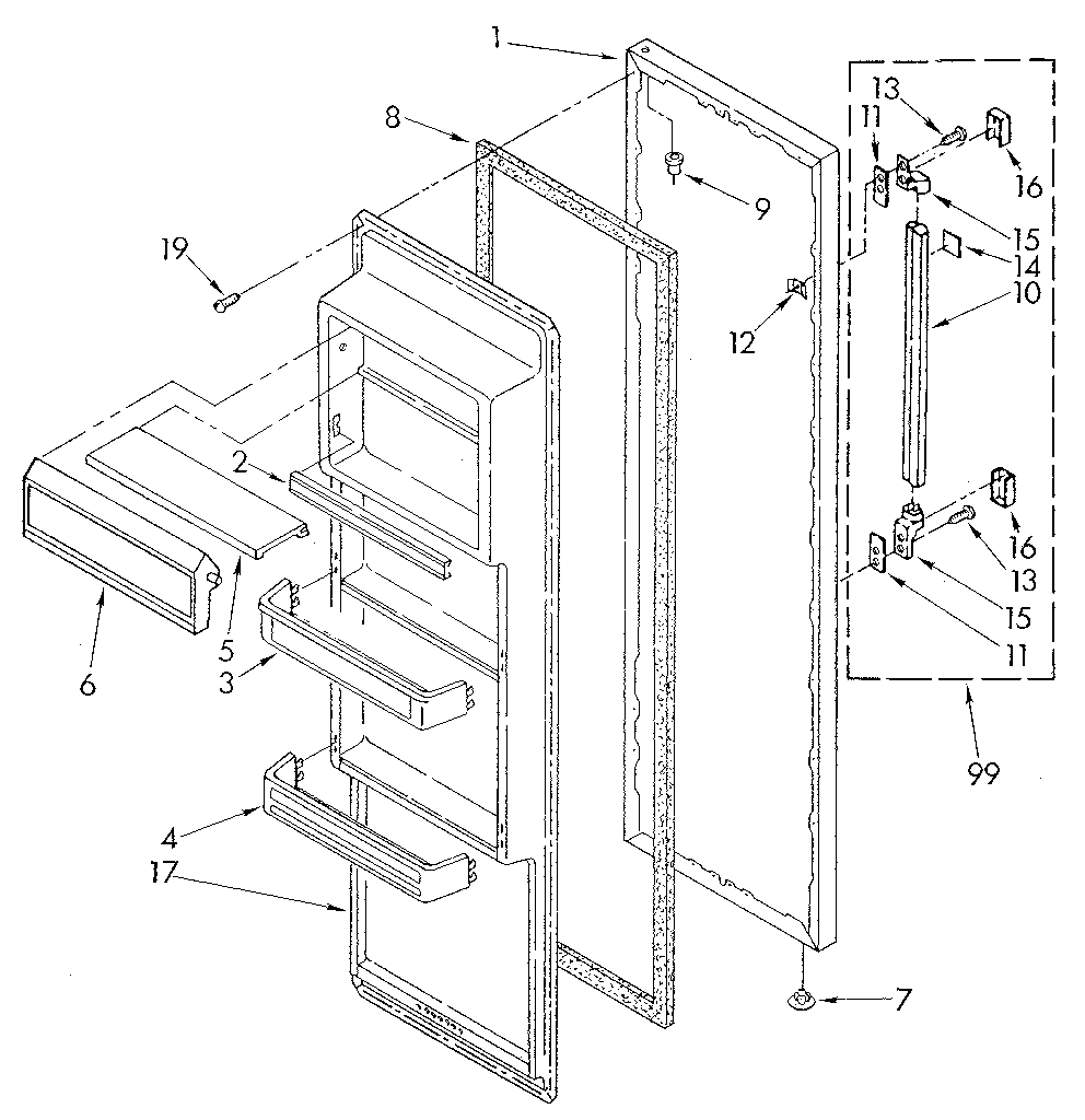 Refrigerator door