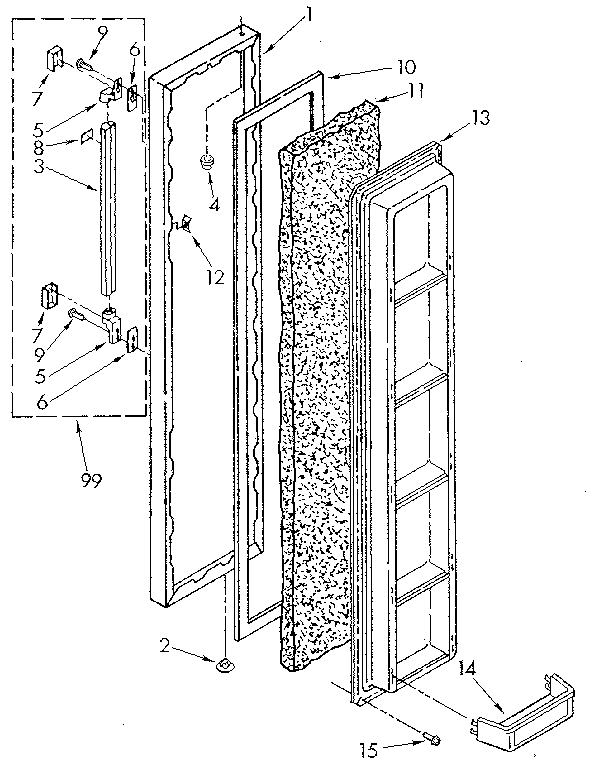 Freezer door