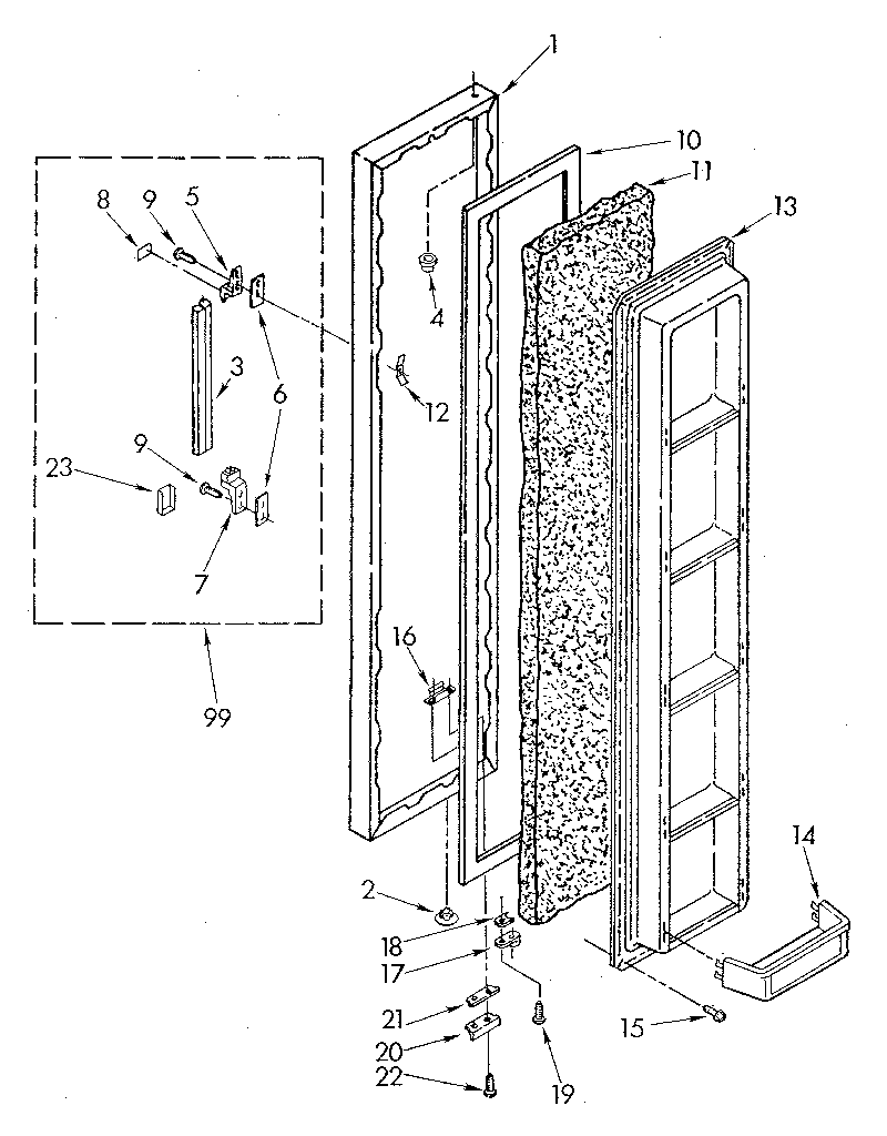 Freezer door