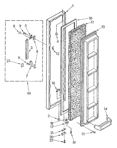Freezer door