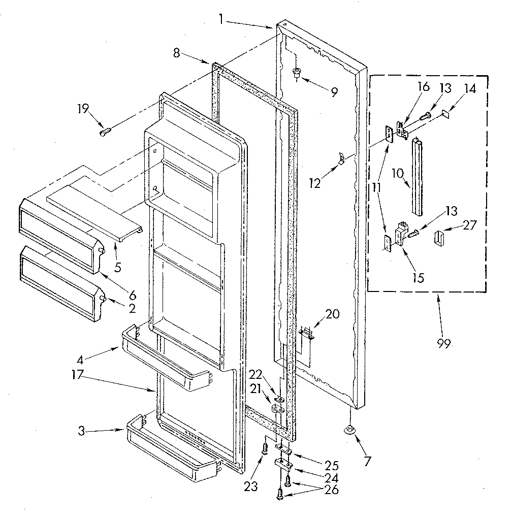Refrigerator door