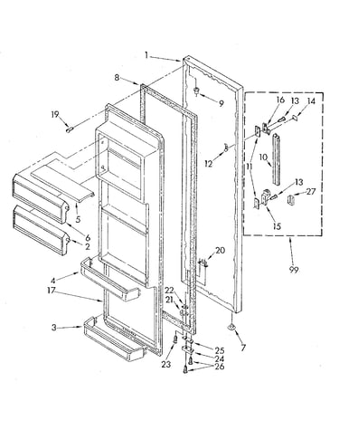 Refrigerator door