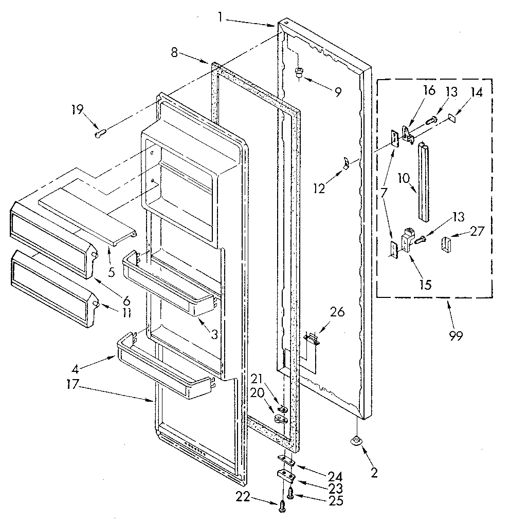 Refrigerator door
