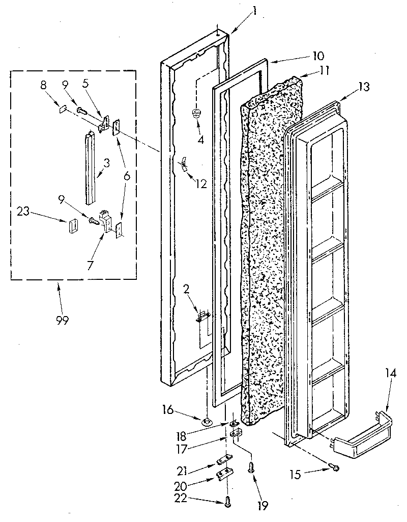 Freezer door