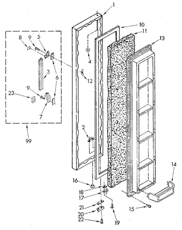 Freezer door