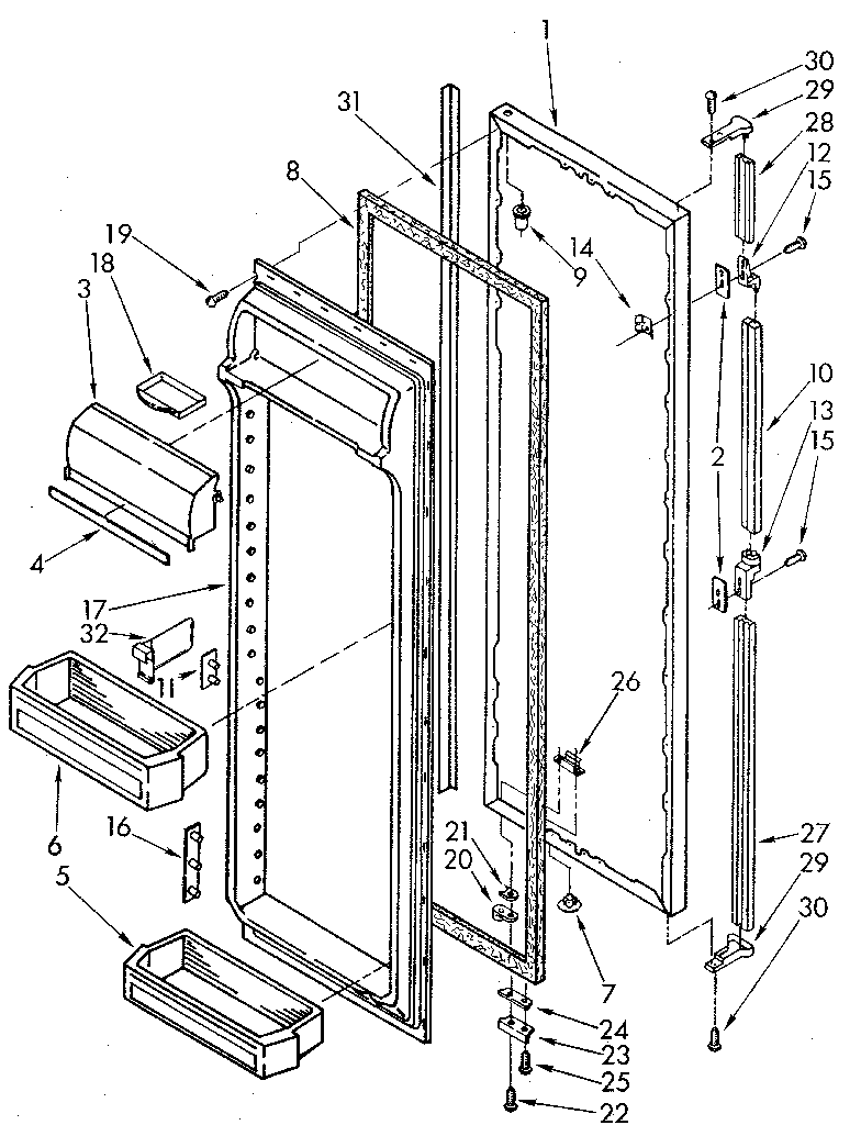 Refrigerator door