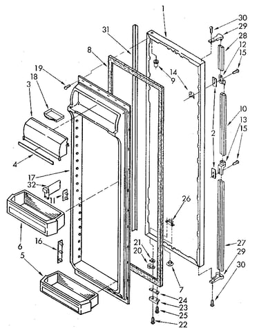 Refrigerator door