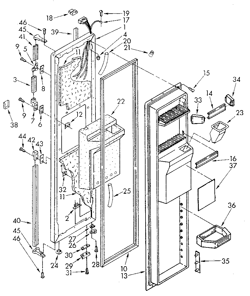Freezer door