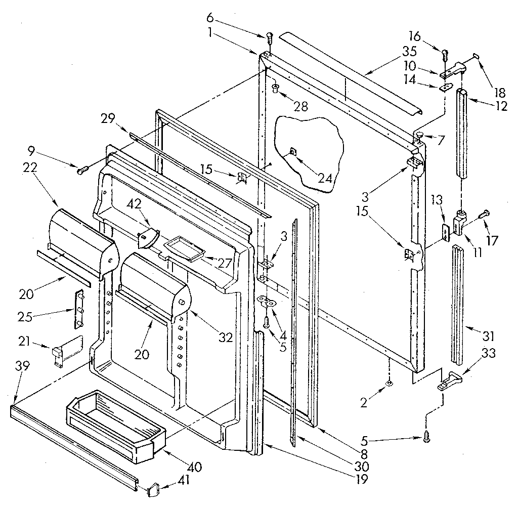 Refrigerator door
