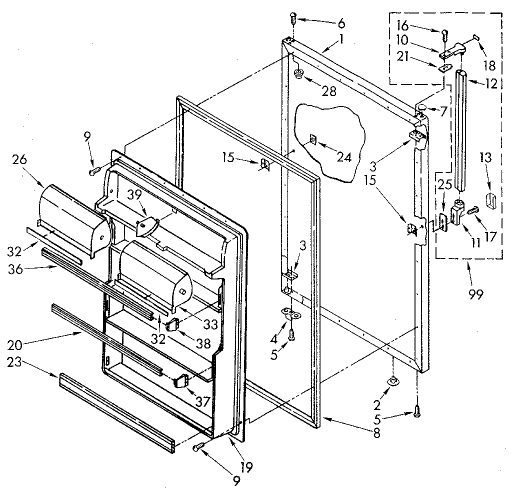 Refrigerator door