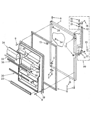 Refrigerator door