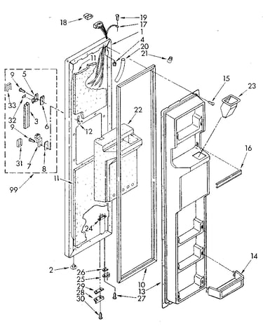 Freezer door
