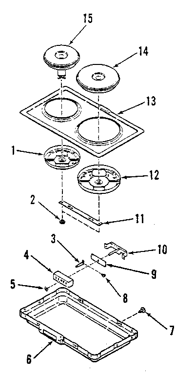 Electric hob element module kit 4998530/4998030