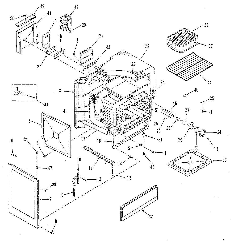 Oven body section