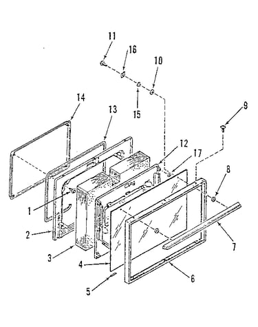 Oven door section