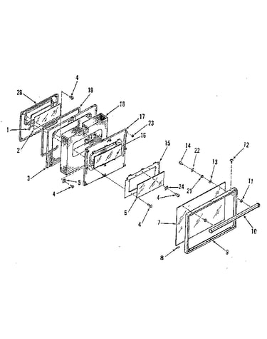 Oven door section