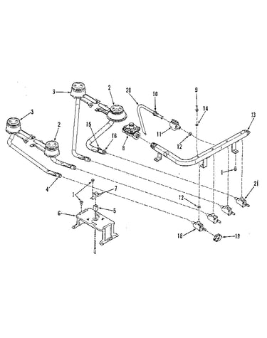Top burner section