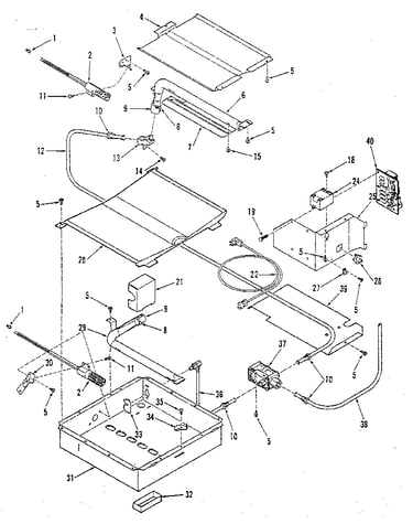 Broiler and oven burner section