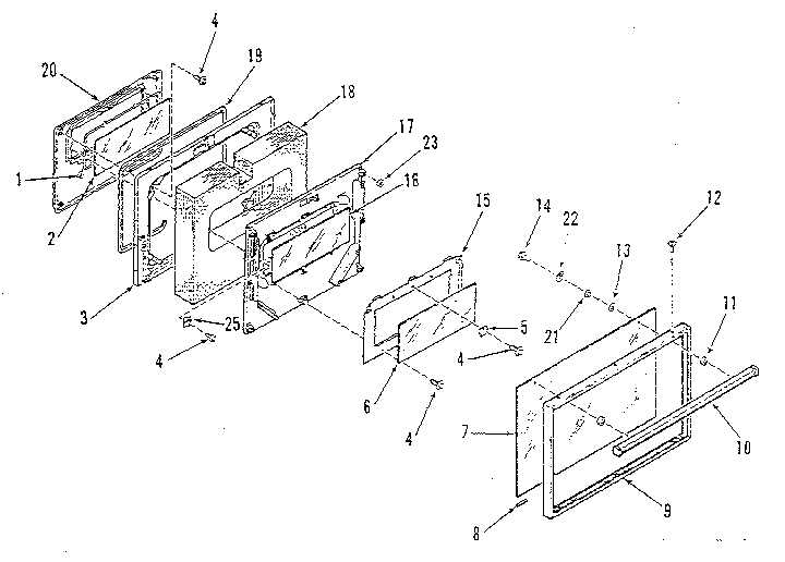 Oven door section