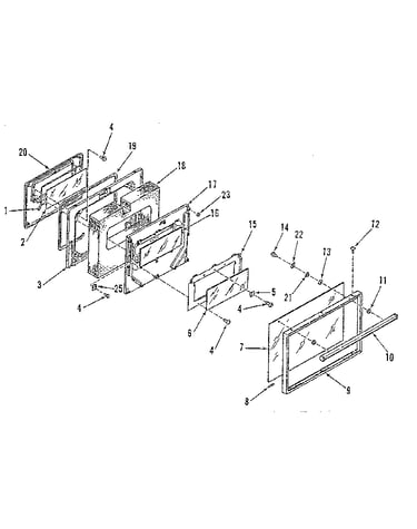Oven door section