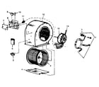 ICP NDOD084DF03 blower assembly diagram