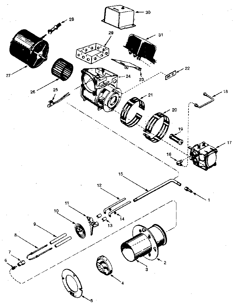 Motor and pump assembly