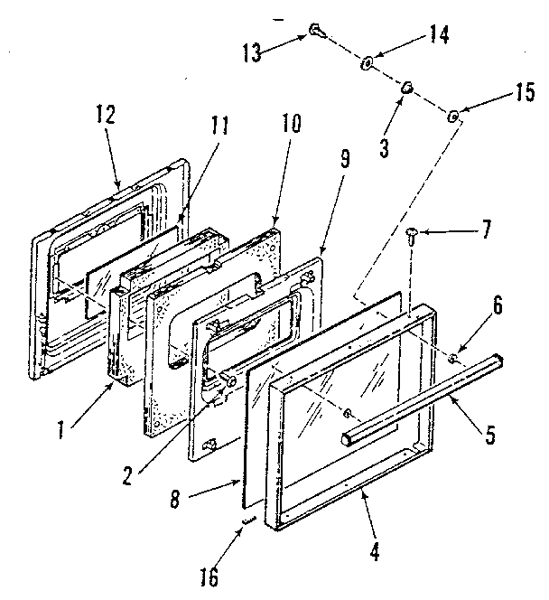Oven door section