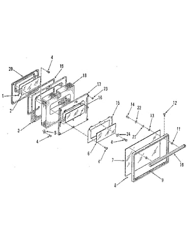 Oven door section