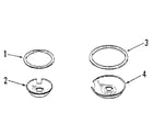 Kenmore 9119398791 optional porcelain pan and chrome ring kit no. 8068410 diagram