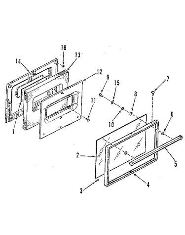 Oven door section