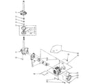 Kenmore 11081863110 brake, clutch, gearcase, motor and pump diagram