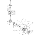 Kenmore 11081878610 brake, clutch, gearcase, motor and pump diagram