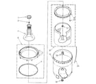 Kenmore 11081860110 agitator, basket and tub diagram