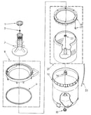 Agitator, basket and tub
